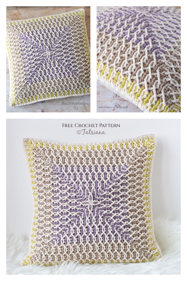 Brioche Infinity Pillow Free Crochet Patterns