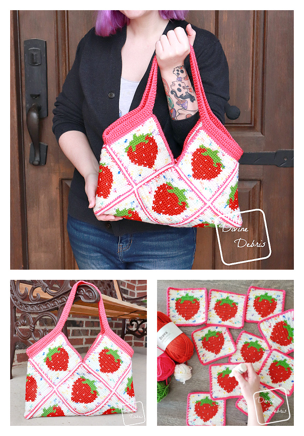 Cute Strawberry Bag Free Crochet Pattern
