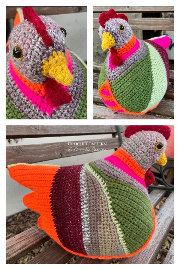 Emotional Support Chicken Crochet Pattern
