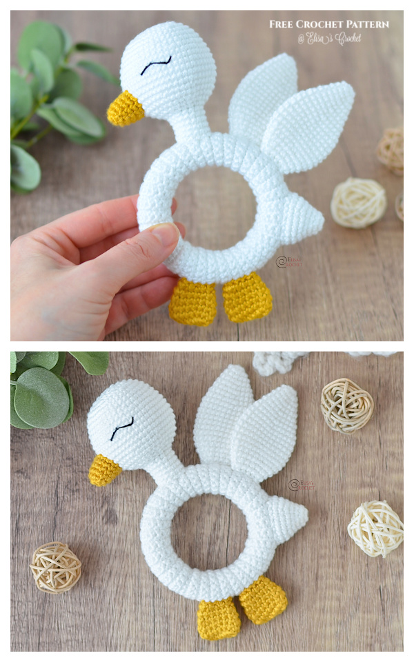 Duck Teething Ring Free Crochet Pattern