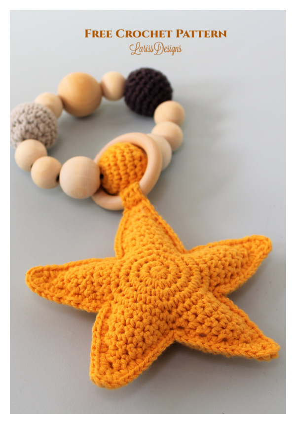 Starfish Teething Ring Free Crochet Pattern