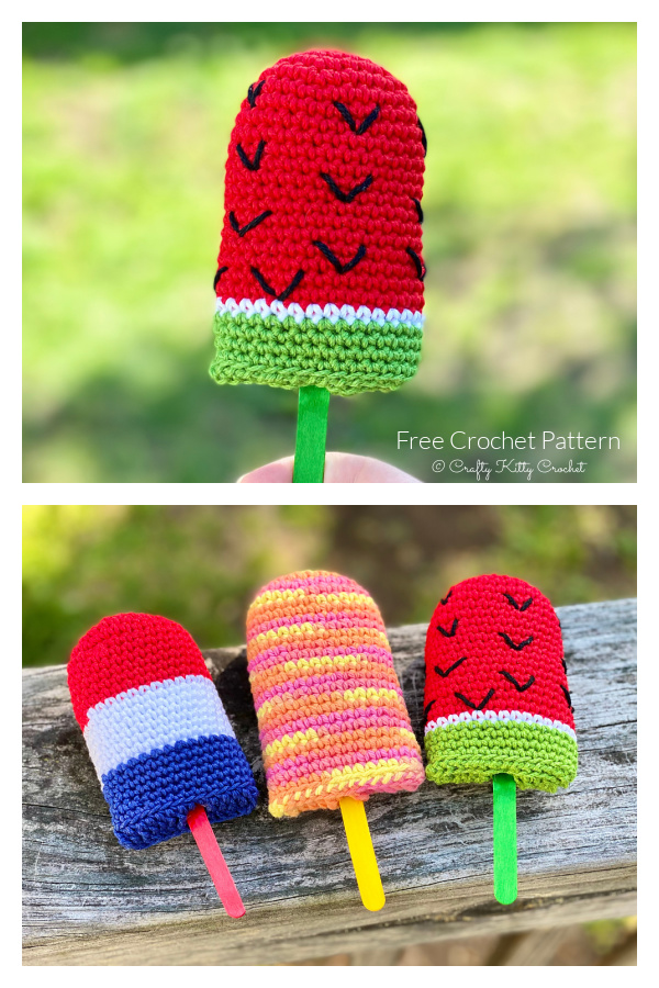 Summertime Popsicle Amigurumi Free Crochet Pattern