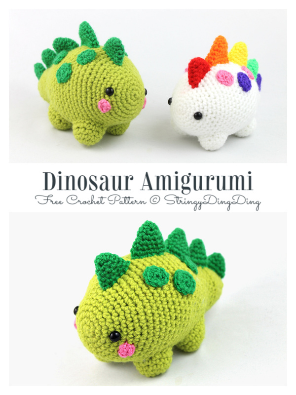 Chubby Dinosaur Amigurumi Free Crochet Pattern