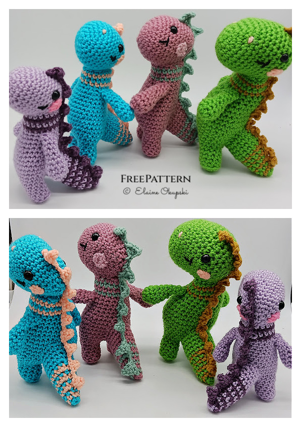 Mini Cute Dino Amigurumi Free Crochet Pattern
