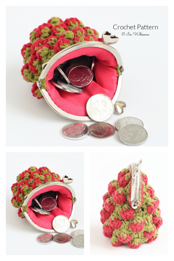 Strawberry Coin Purse Crochet Pattern