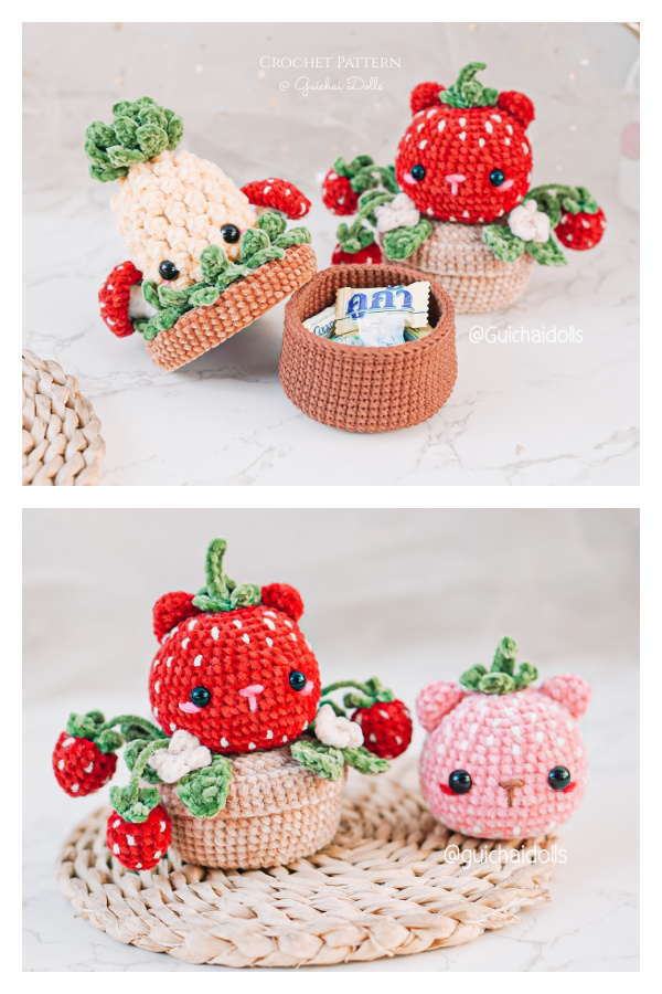 Strawberry Pot Crochet Pattern
