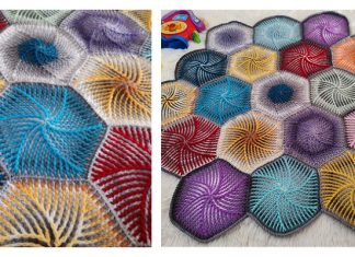 Swirly Candy Hexagon Afghan Block Crochet Pattern Swirly Candy Hexagon Afghan Block Crochet Pattern