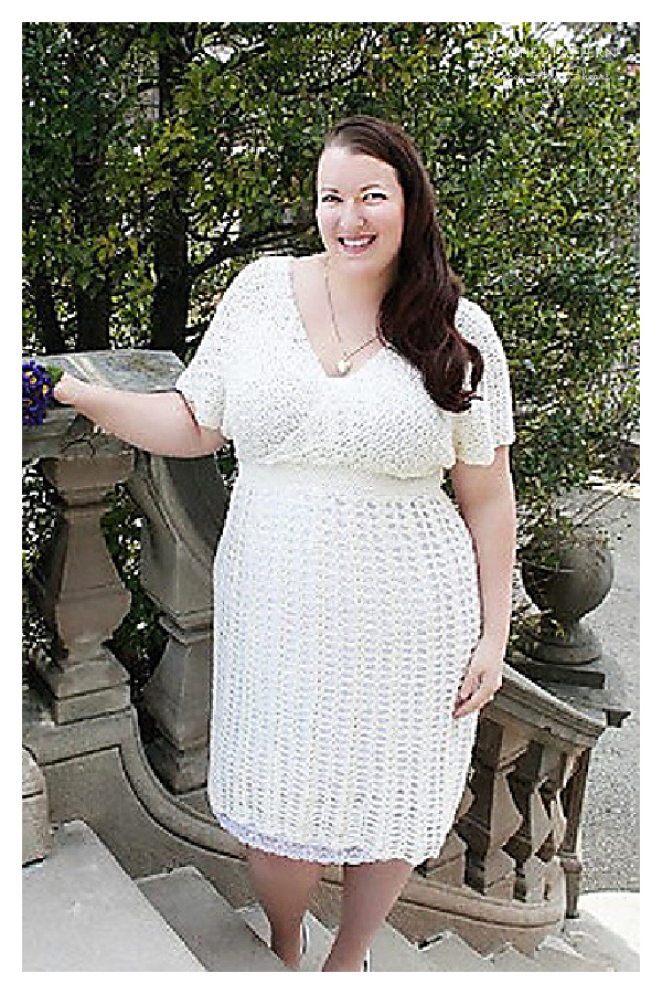 Plus Size June Bride Wedding Dress Free Crochet Pattern