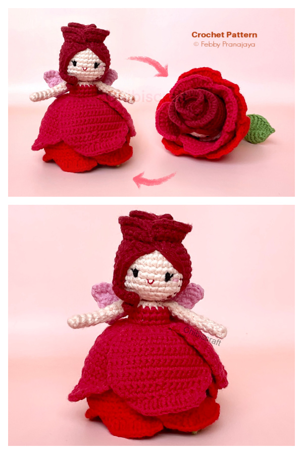 Amigurumi Reversible Rose Fairy Crochet Pattern