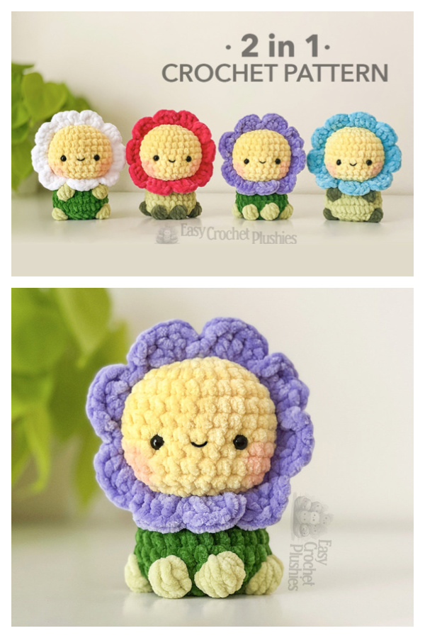Amigurumi No Sew Flower Plushie Crochet Pattern