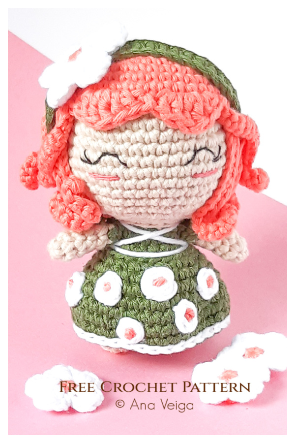 Amigurumi Daisy the Flower Elf Free Crochet Pattern