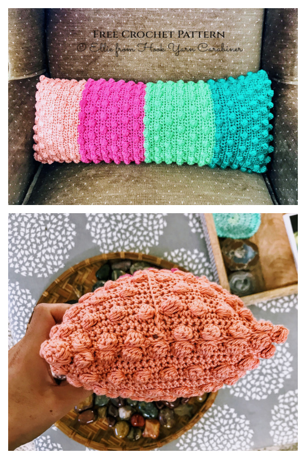 Jungle Bolster Pillow Free Crochet Pattern