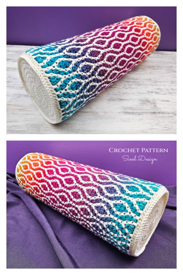 Dreams Mosaic Bolster Pillow Crochet Pattern