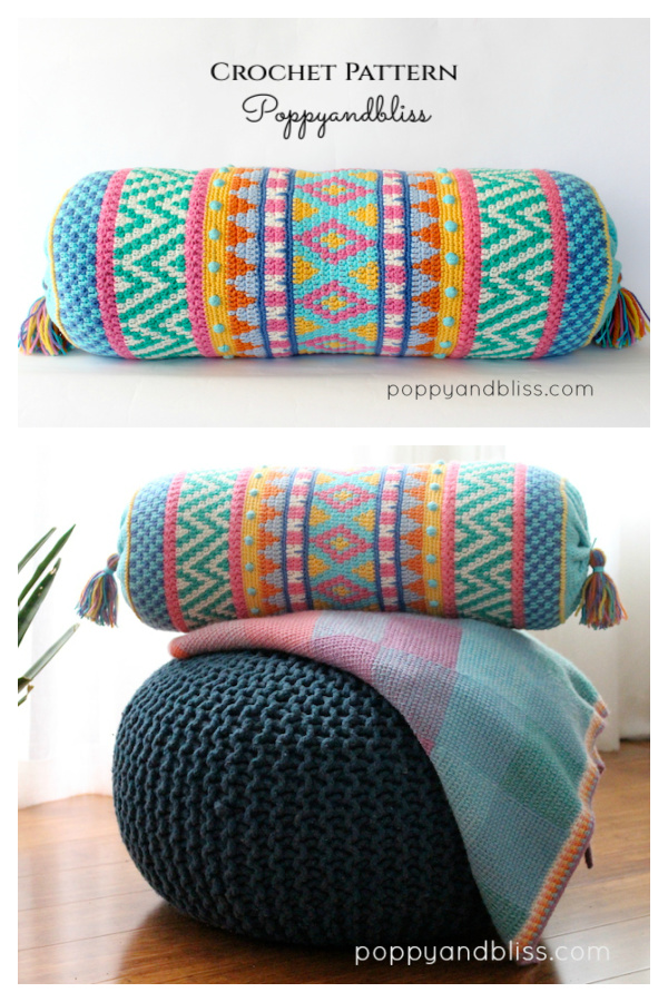 Vivo Bolster Cushion Crochet Pattern