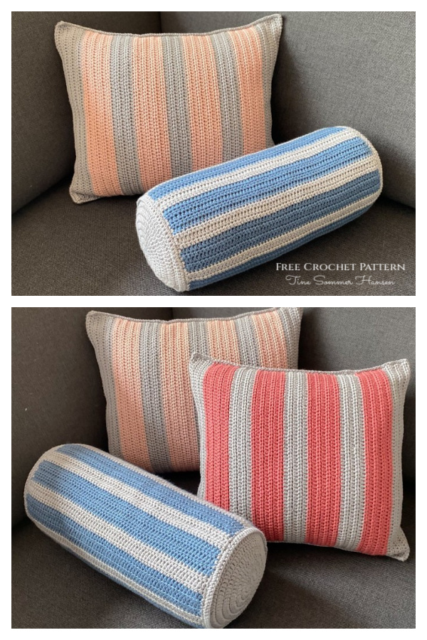 Cotton Stripes Bolster Free Crochet Pattern