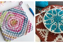 Mosaic Pot Holder Free Crochet Patterns Mosaic Pot Holder Free Crochet Patterns