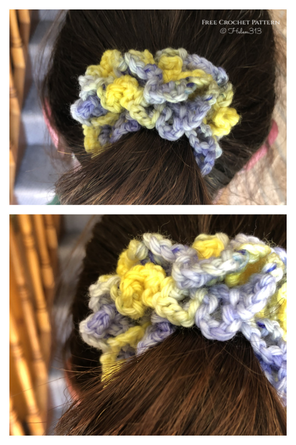 Summer Bun Scrunchie Free Crochet Patterns