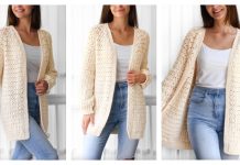 Easy Raglan Cardigan Crochet Pattern (7 Sizes) Easy Raglan Cardigan Crochet Pattern