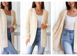Easy Raglan Cardigan Crochet Pattern (7 Sizes) Easy Raglan Cardigan Crochet Pattern