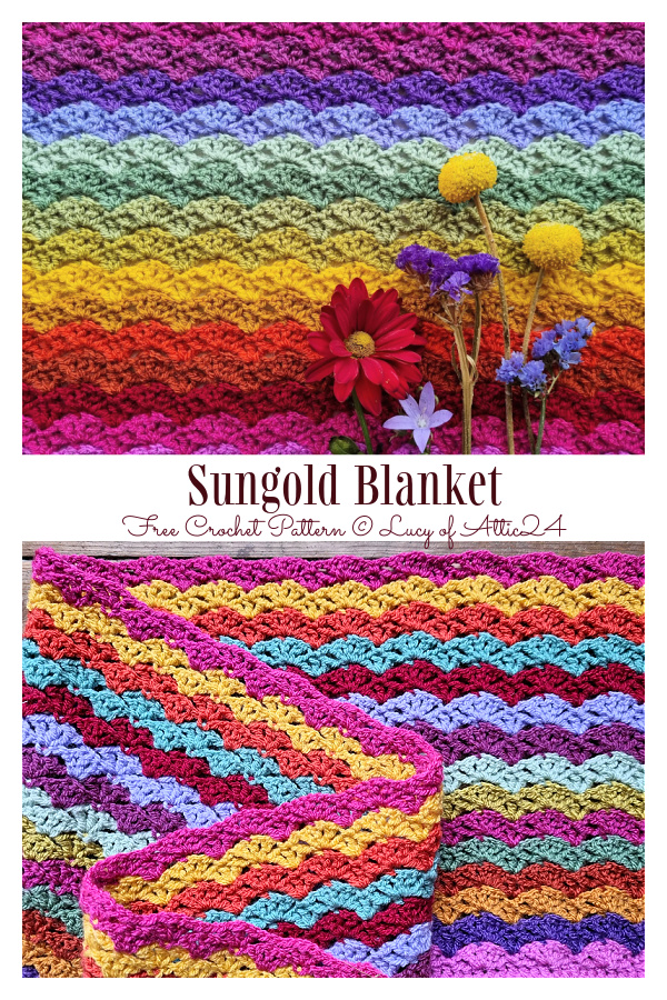 Sungold Blanket Free Crochet Pattern
