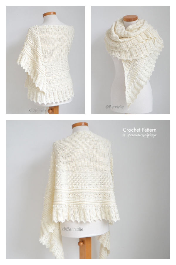 Textured Shawl Wrap Crochet Pattern