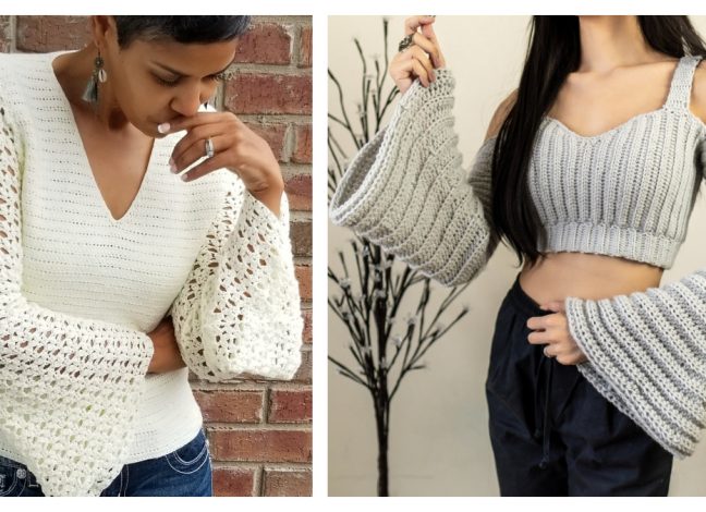 Bell Sleeve Sweater Crochet Patterns DIY Magazine