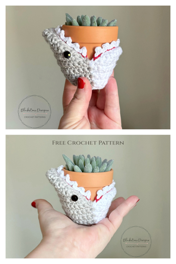 Fun Shark Plant Cozy Free Crochet Pattern