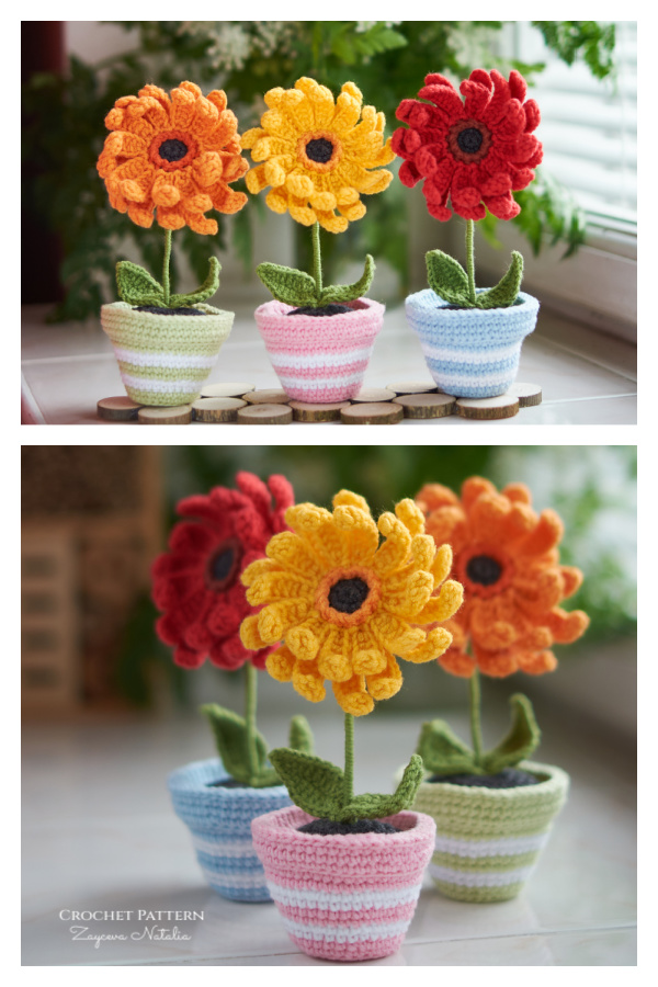 Flower in a pot Crochet Pattern