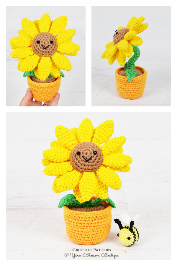 Potted Sunflower Crochet Pattern