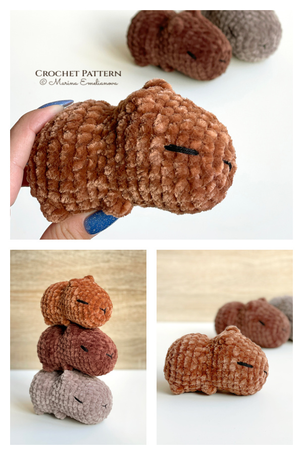 Amigurumi Baby Capybara Crochet Patterns