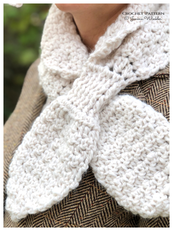 Ascot Tie Clara Bow Scarf Crochet Pattern