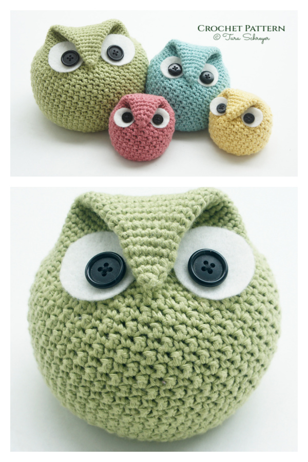 Chubby Owl Family Crochet Pattern