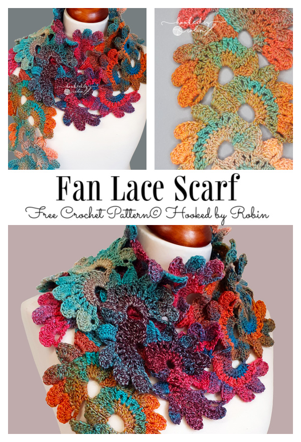 Fan Lace Scarf Free Crochet Pattern