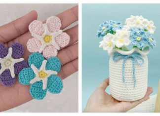Forget-Me-Not Flower Crochet Patterns Forget-Me-Not Flower Crochet Patterns