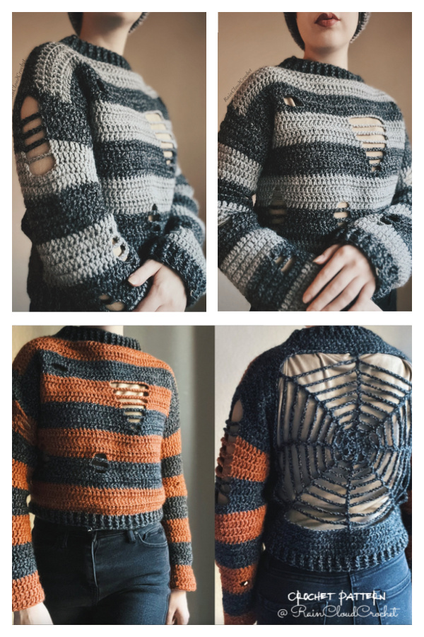 Halloween Webs We Weave Sweater Crochet Patterns