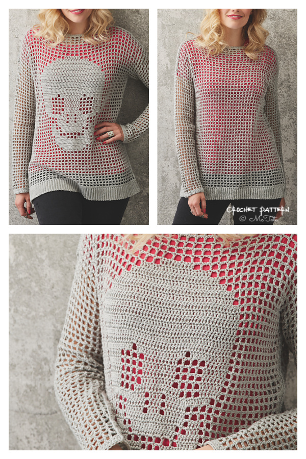 Halloween Skull Jumper Sweater Crochet Pattern