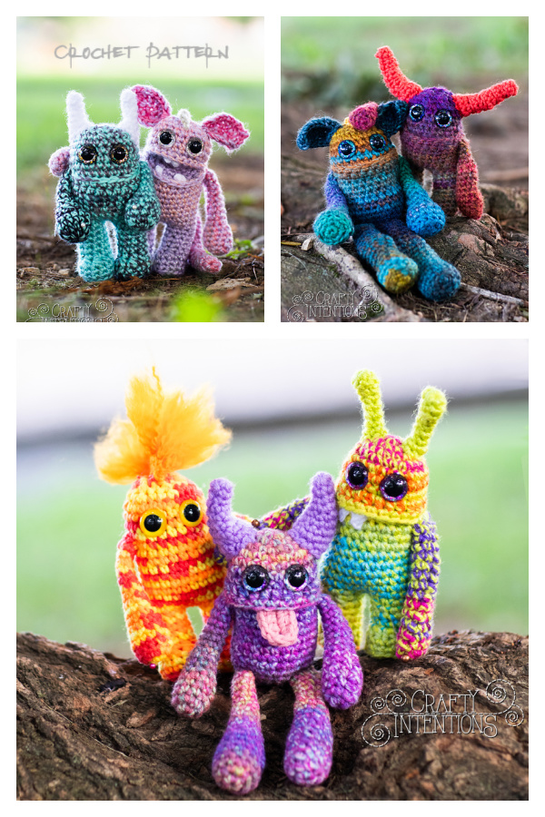 Small Cylinder Monsters Amigurumi Crochet Pattern