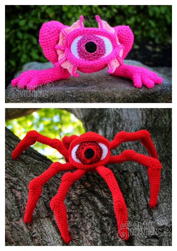 Large Eyeball Monsters Amigurumi Crochet Pattern