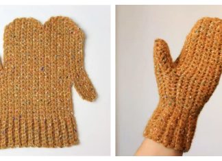 The Easiest One Piece Mittens Free Crochet Pattern The Easiest One Piece Mittens Free Crochet Pattern Video Tutorial