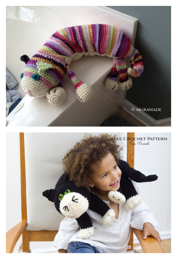 Cat Neck Pillow FREE Crochet Pattern