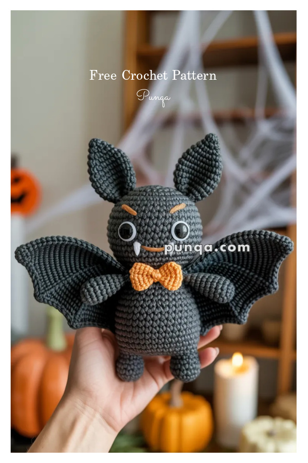Crochet Halloween Bat Amigurumi Free Pattern