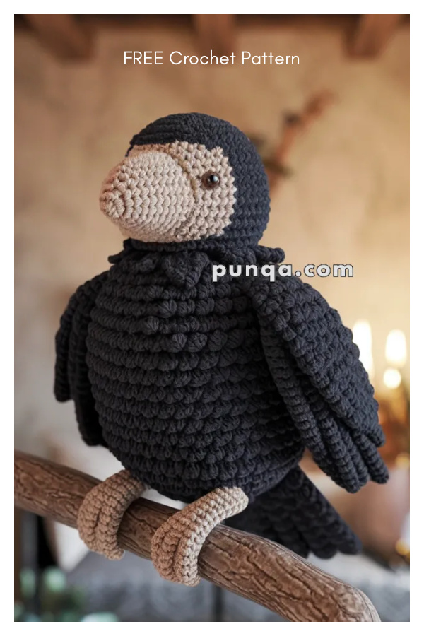 Crochet Crow Amigurumi Free Pattern
