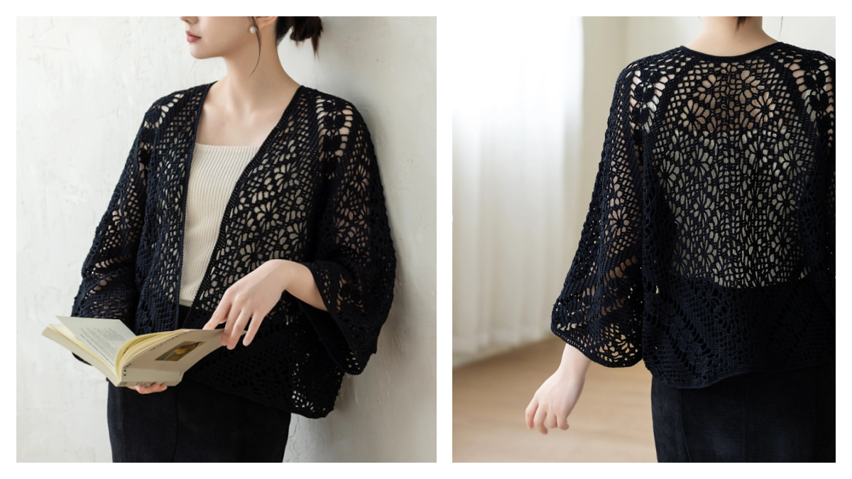 Ziqi Lace Cardigan Free Crochet Pattern - DIY Magazine