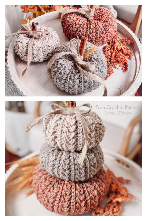 Pumpkin Spice Crochet Trio Free Crochet Patterns