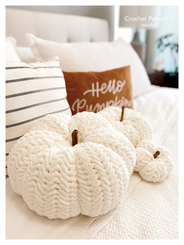 Cozy Herringbone Pumpkin Crochet Pattern