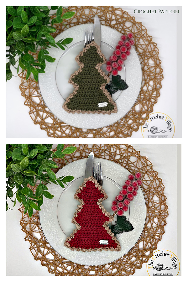 Christmas Noel's Silverware Holder Crochet Pattern