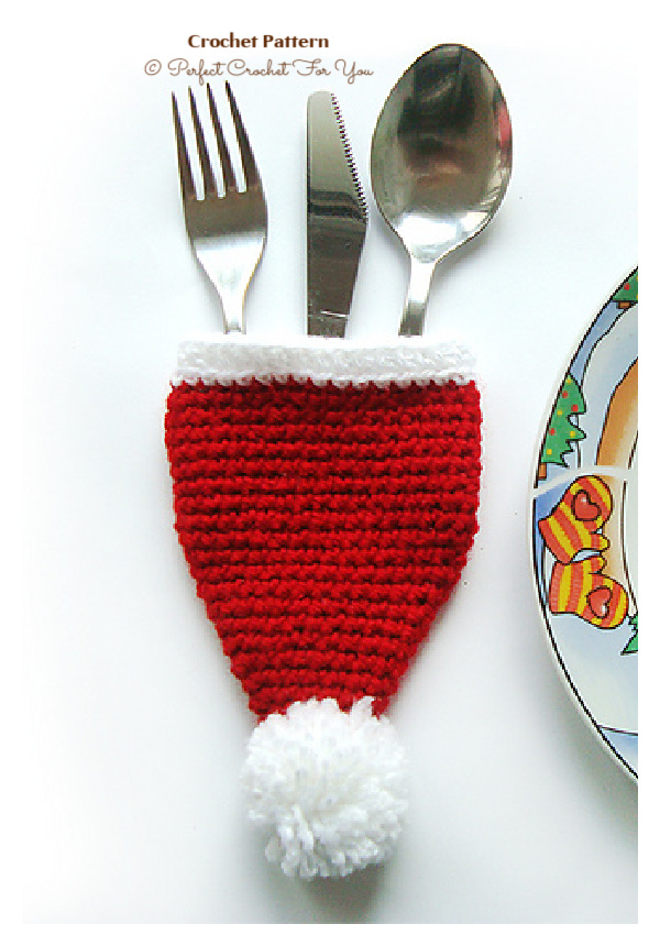 Christmas Christmas Cutlery Bag Holder Crochet Pattern