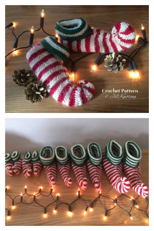 Winter Elf Slippers Crochet Patterns