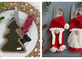 Christmas Cutlery Holder Crochet Patterns