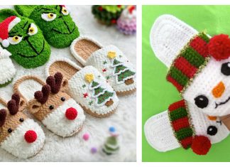 Christmas Slippers Crochet Patterns Christmas Slippers Crochet Patterns